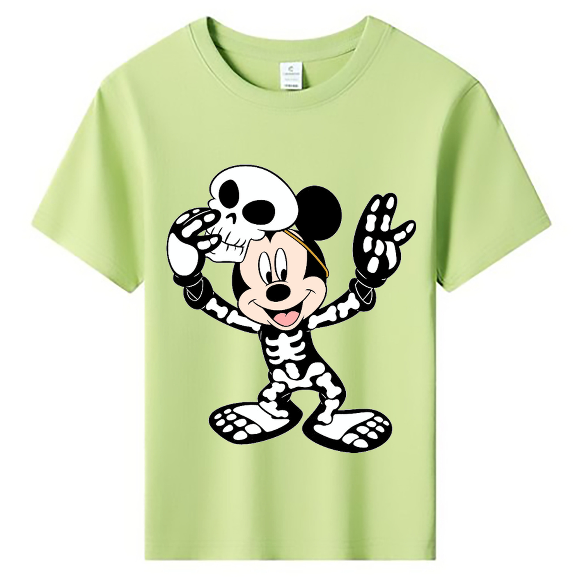 ミッキーマウス Mickey Mouse 綿100％キッズTシャツ（フロントプリント）